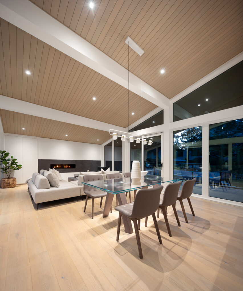 Western Hemlock Vertical Grain - Drift. Humenny Design, 360 Home Tours