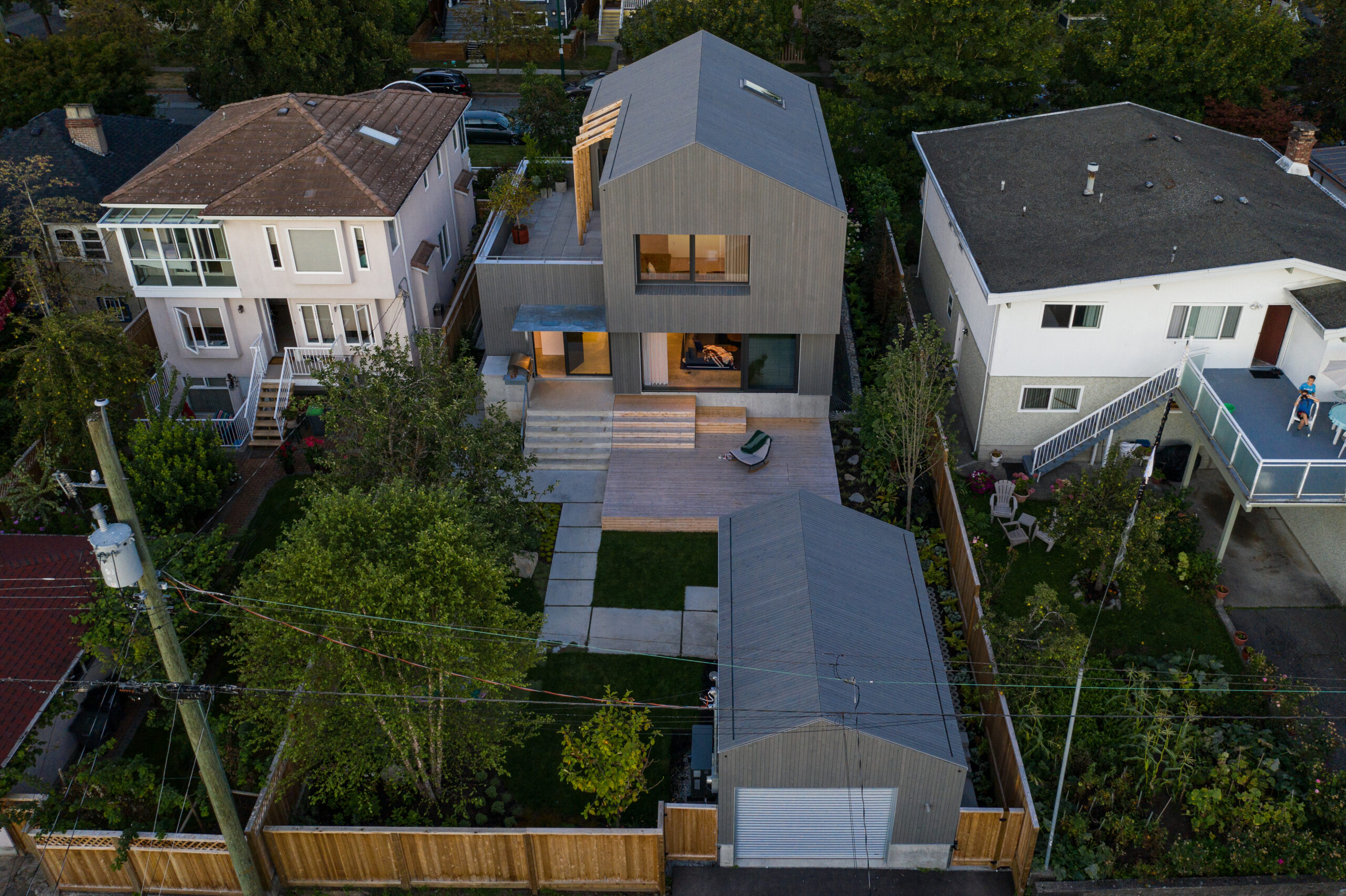 Western red cedar exterior finished in BRODA Protektor DR 336 Barnboard